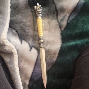 Elegant Yellow and Silver Letter Opener